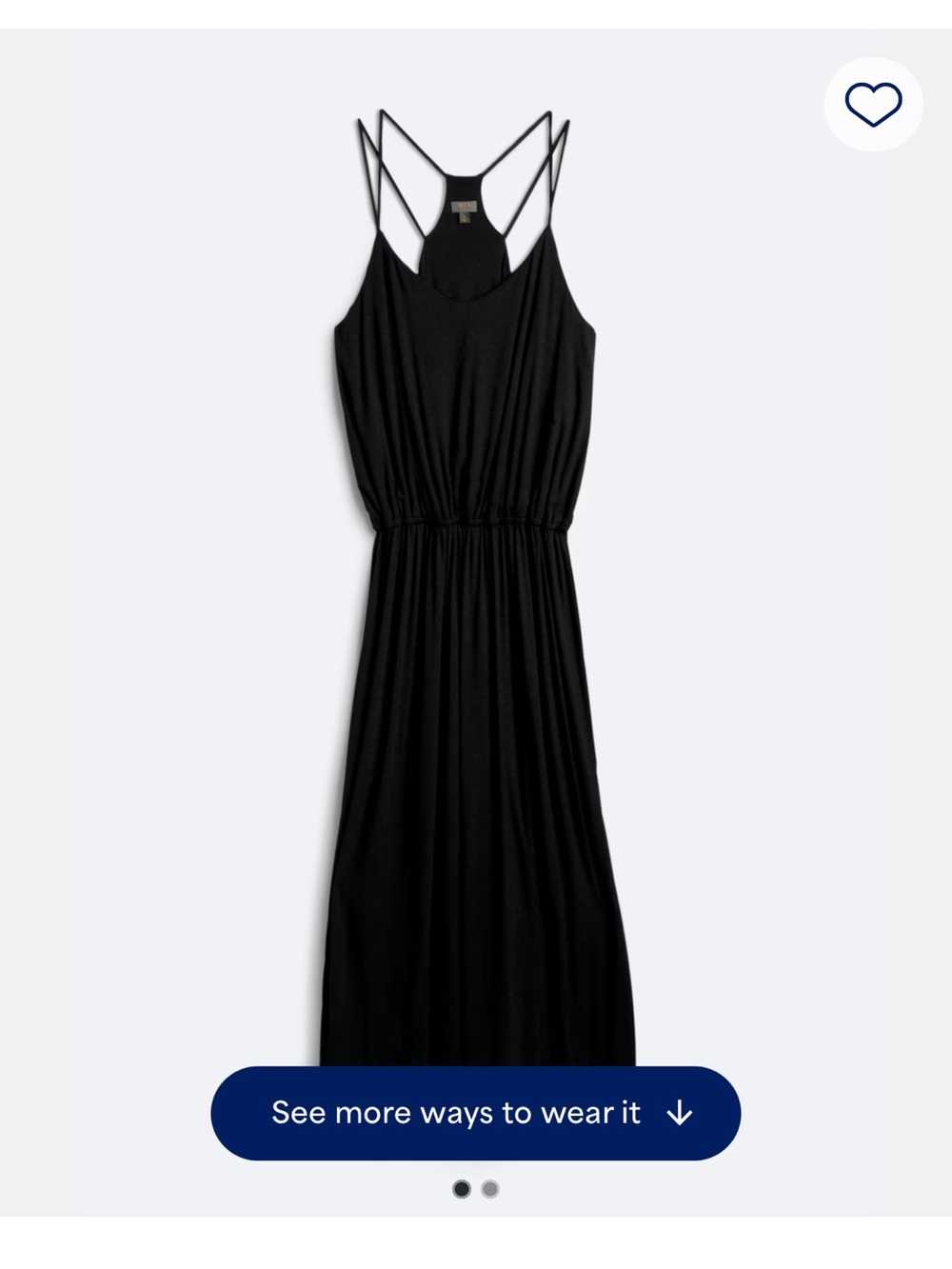 Market & Spruce Black Strappy Maxi Dress.  New no tag.  Size 2X.